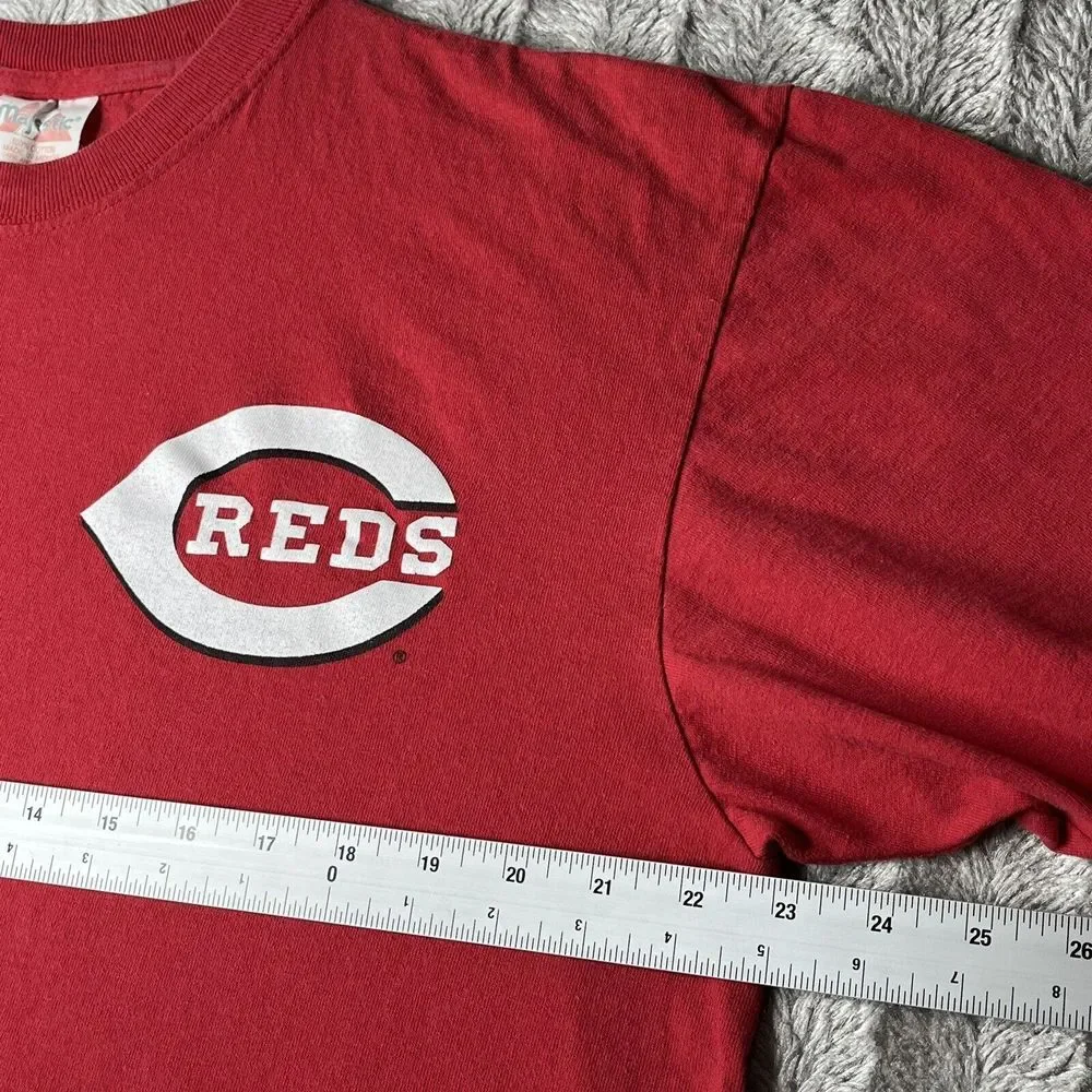 Vintage Majestic Cincinnati Reds T-shirt Men's‎ XL MLB Baseball Red Johnson